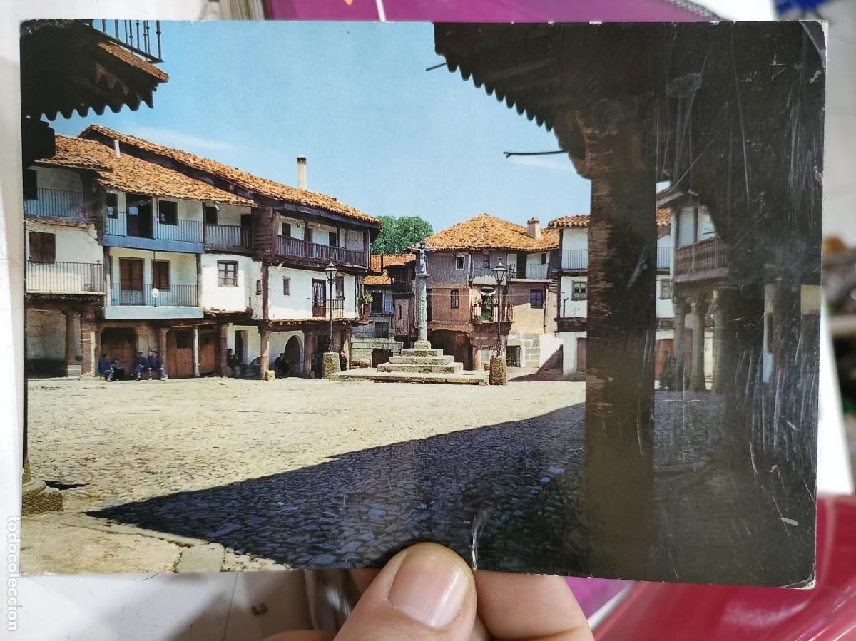 Postales: Postal LA ALBERCA Monumento Nacional La Plaza N 38 STVDIO 1966 Escrita y Bellamente Sellada esquinas