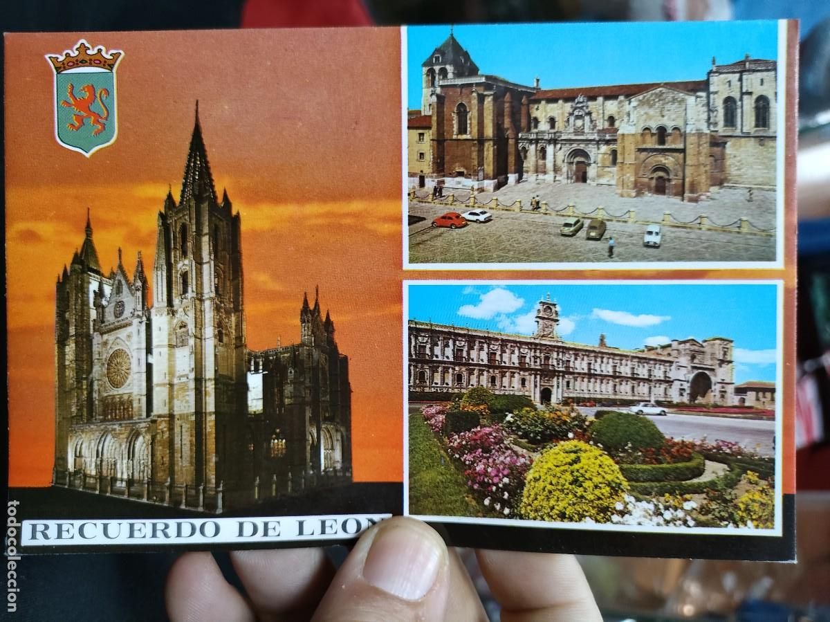 Postales: Postal LEON Catedral G&oacute;tico S. XIII San Isidoro Rom&aacute;nico S. XI San Marcos Plateresco S. XVI N 18 COB