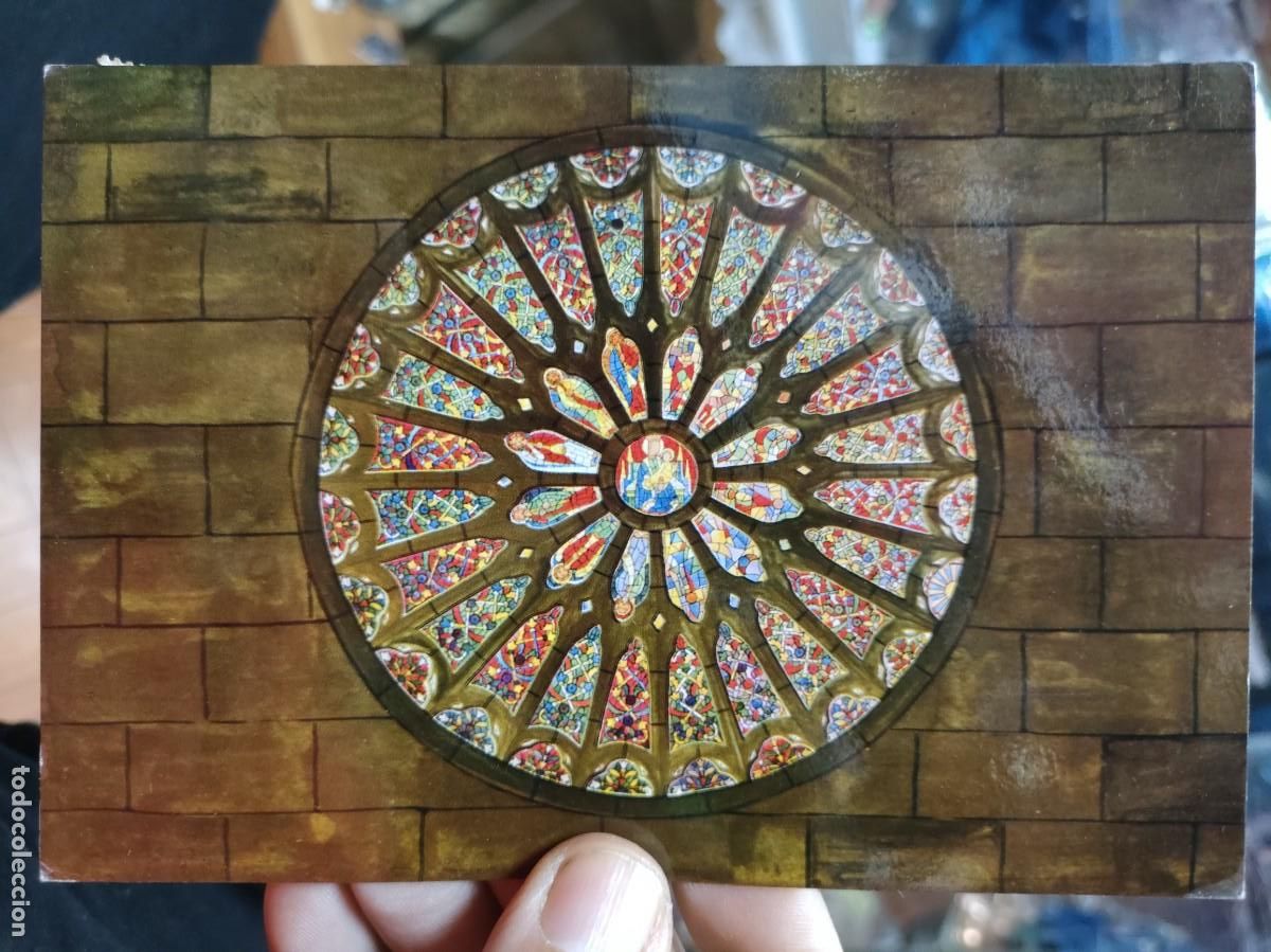 Postales: Postal LEON Catedral Vidrieras Siglo XIII N 27 HIJOS DE F. ALONSO 1969 Escrita y Sellada