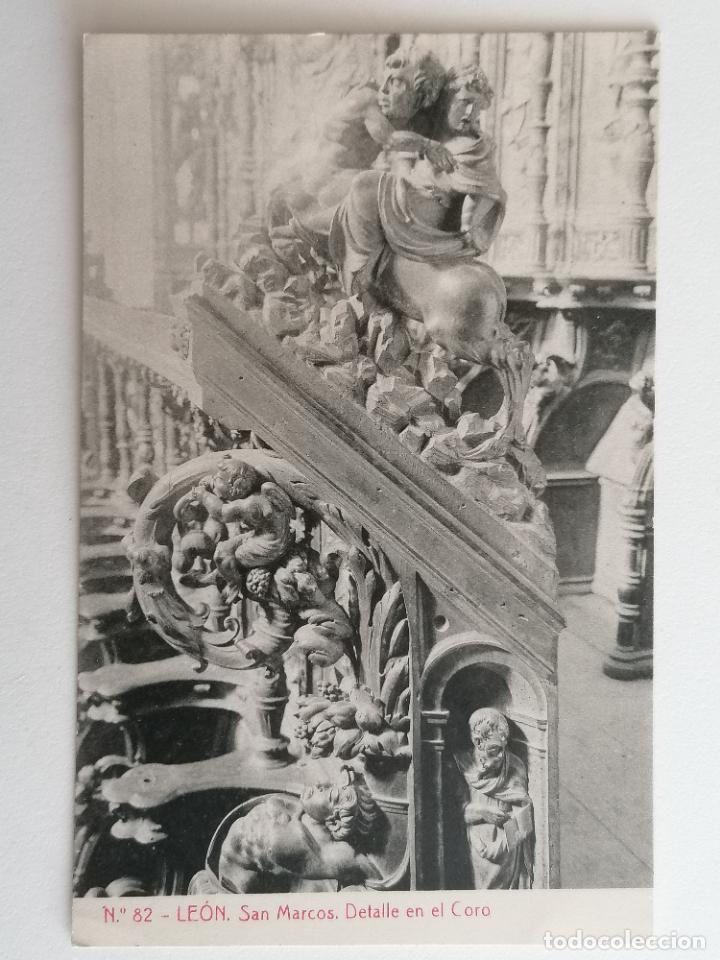 Postales: POSTAL LEON, SAN MARCOS, DETALLE EN EL CORO, N&ordm; 82