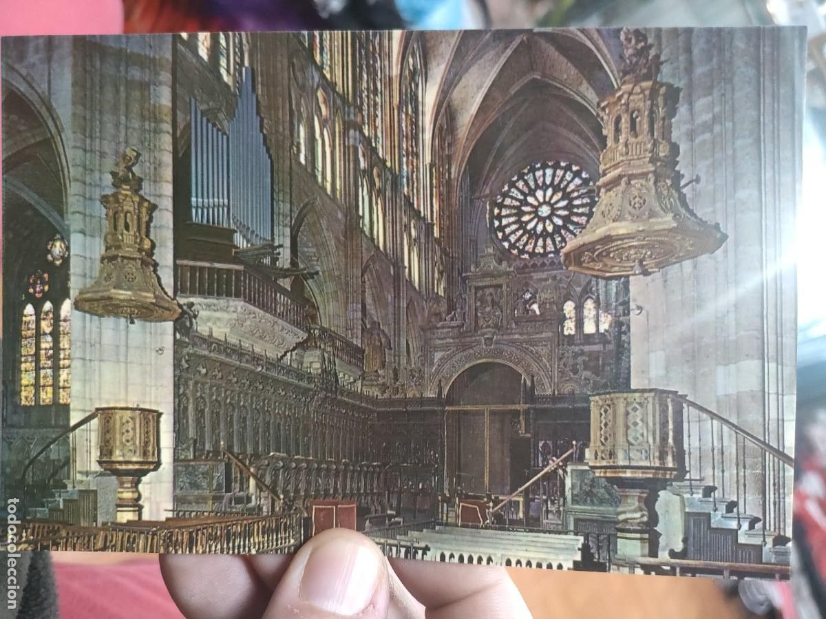 Postales: Postal LEON Catedral Coro y Nave Central N 58 A.G. COBAS S/C