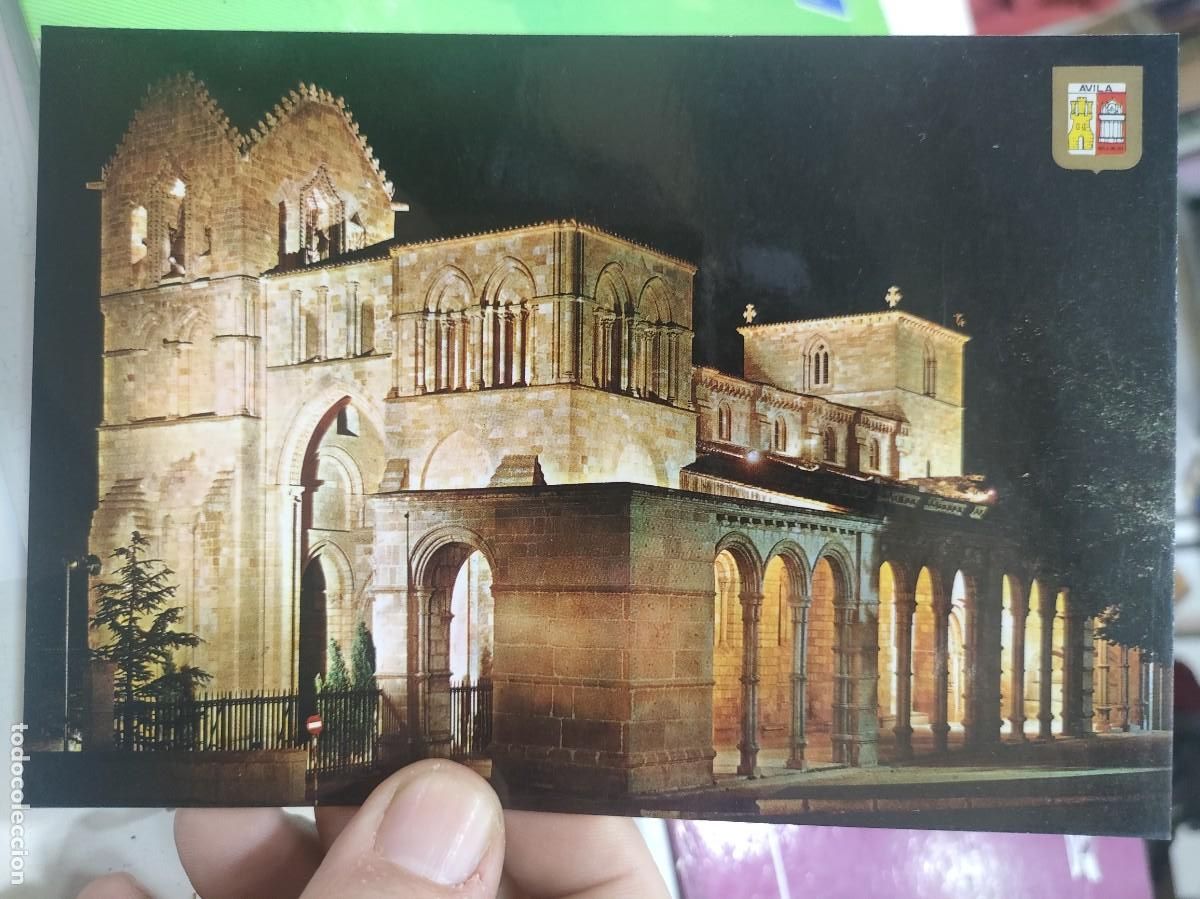 Postales: Postal AVILA Bas&iacute;lica de San Vicente Nocturna N 21 DOM&Iacute;NGUEZ S/C