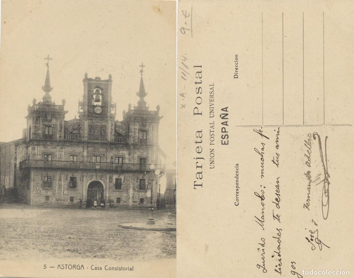 Postales: Postal de Astorga. El CONSISTORIO. ESCASA. - Foto 1