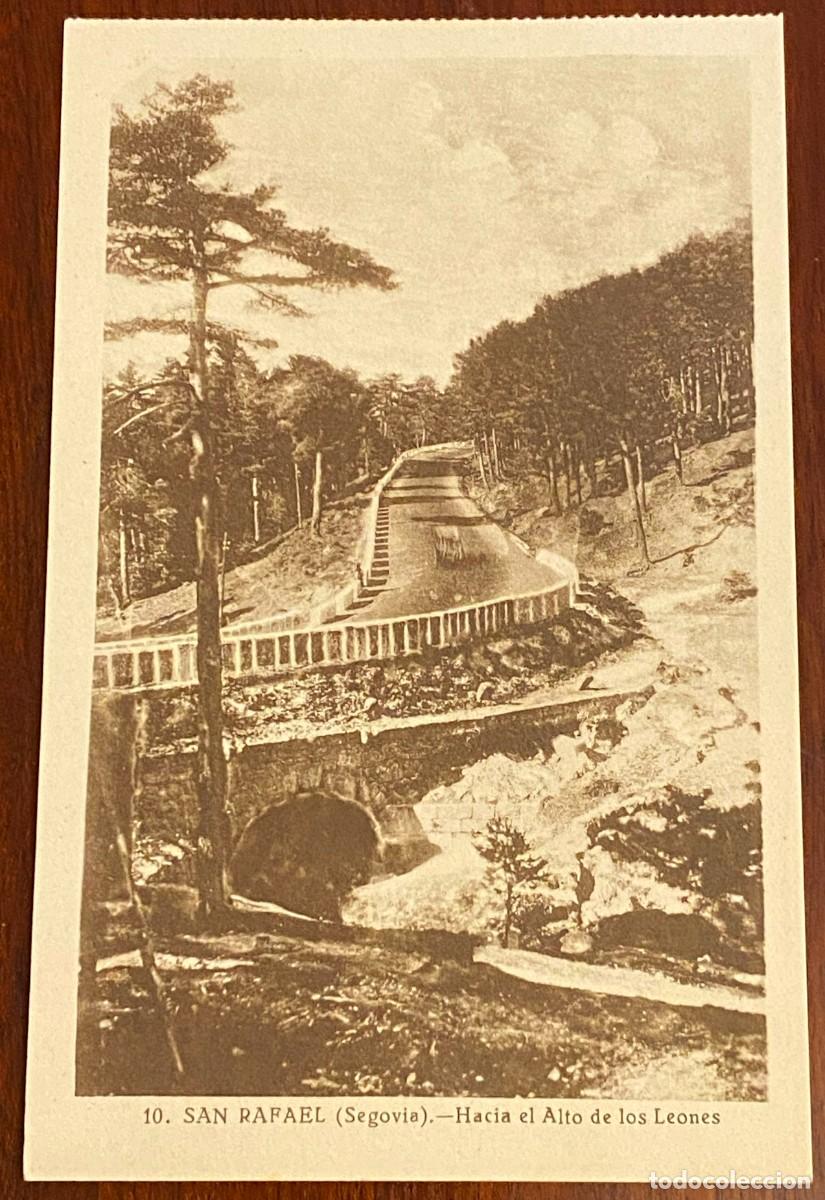 Cartoline: POSTAL DE SAN RAFAEL, HACIA EL ALTO DE LOS LEONES, N.10, ED. SAN QUINTIN IGLESIAS, NO CIRCULADA.
