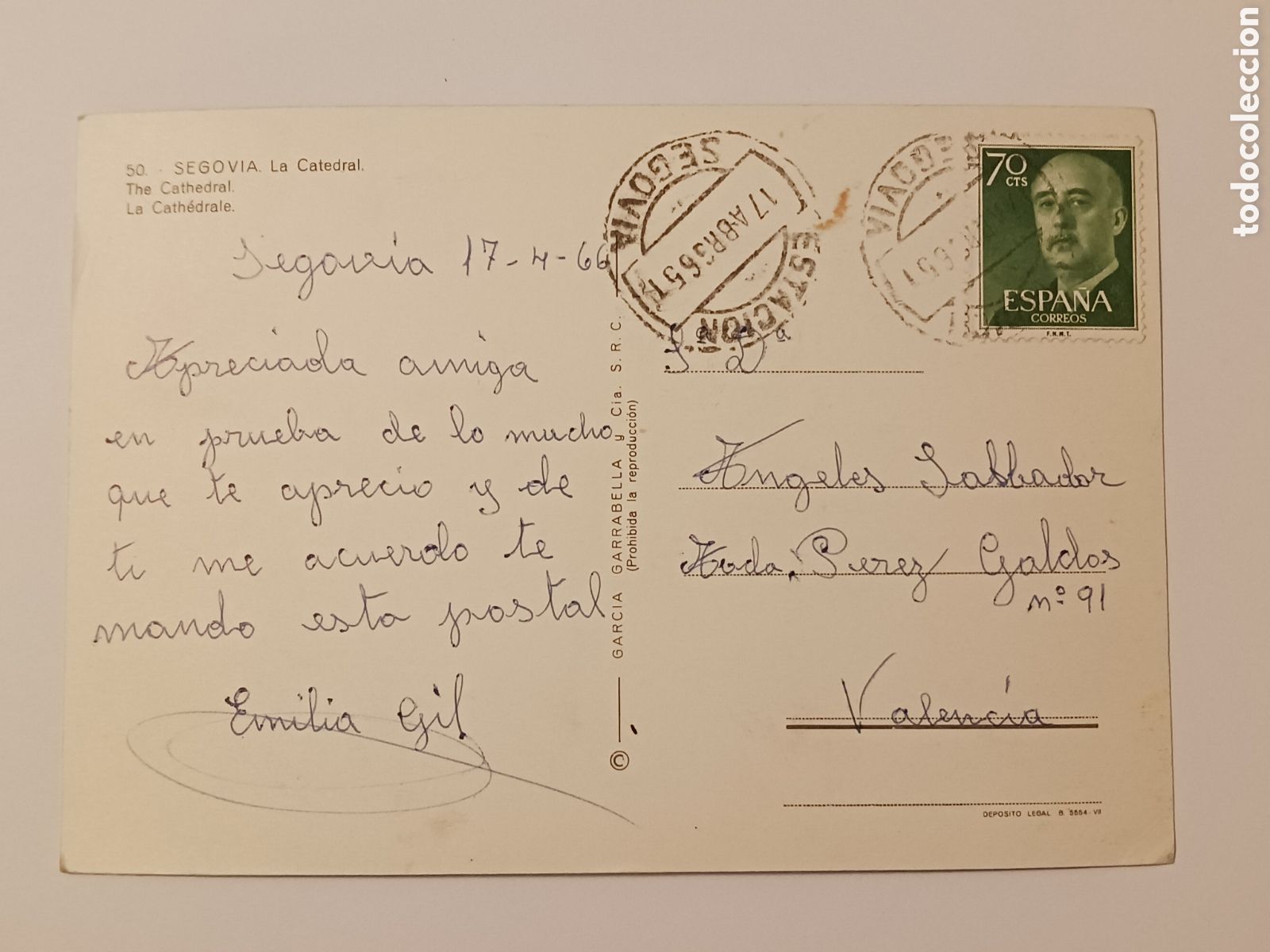 Postales: Segovia, Catedral, Circulada. - Foto 2