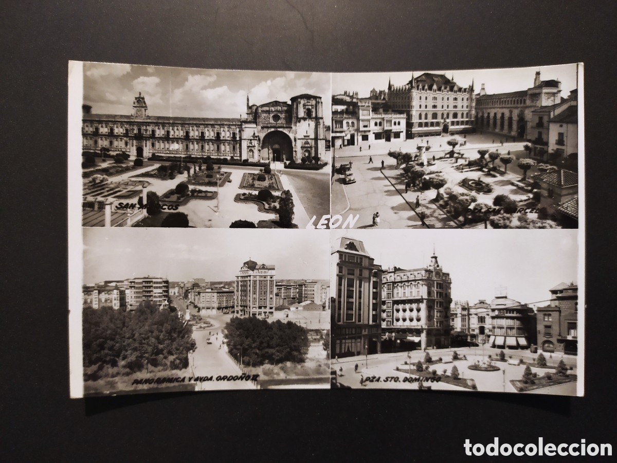 Postales: LE&Oacute;N - MULTIVISTAS - ED. SICILIA - CIRCULADA EN 1960 - Foto 1