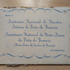 Postales: BLOC 10 POST SALAMANCA SANTUARIO NACIONAL NUESTRA SEÑORA DE PEÑA DE FRANCIA I. HUECOGRABADO FOURNIER. Lote 402686014