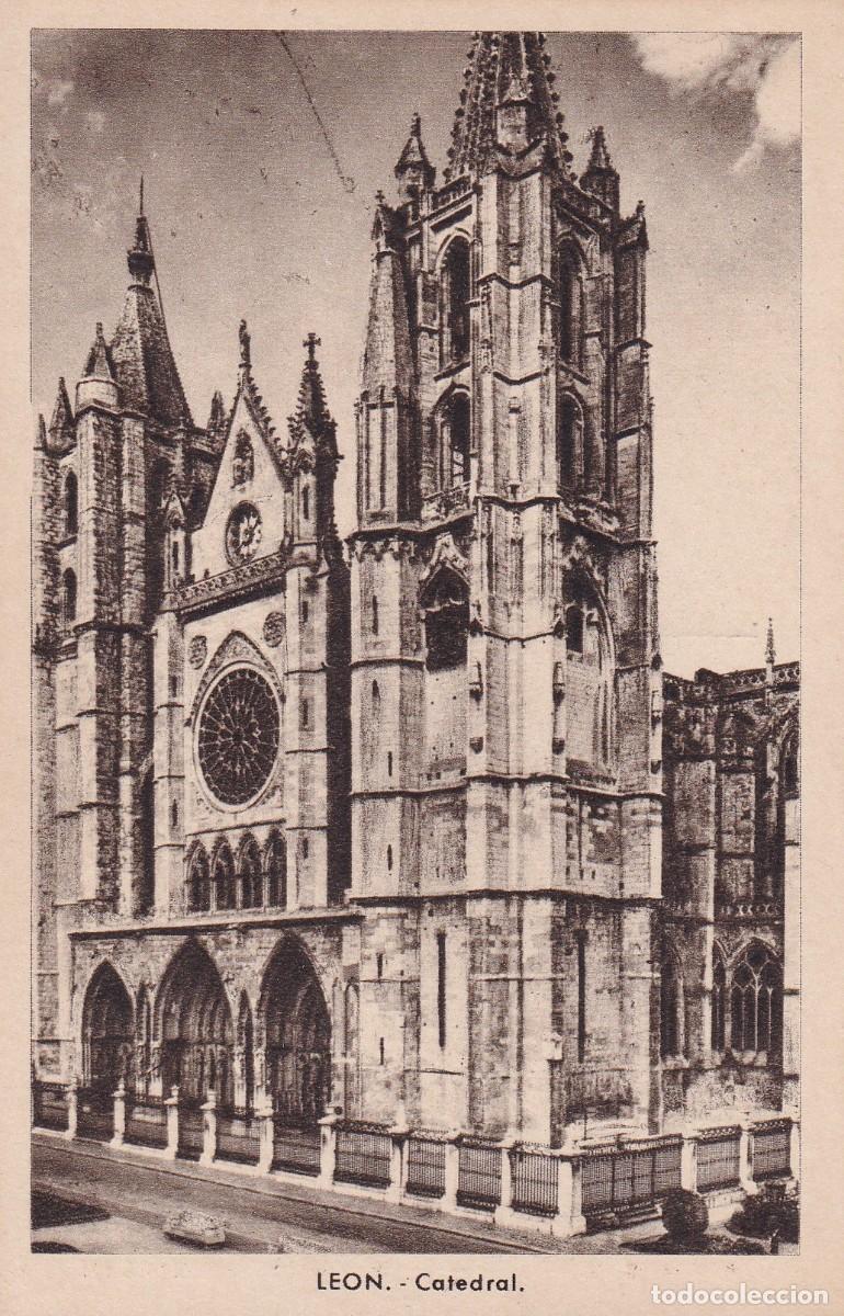 Postales: LE&Oacute;N - CATEDRAL. FACHADA - Foto 1