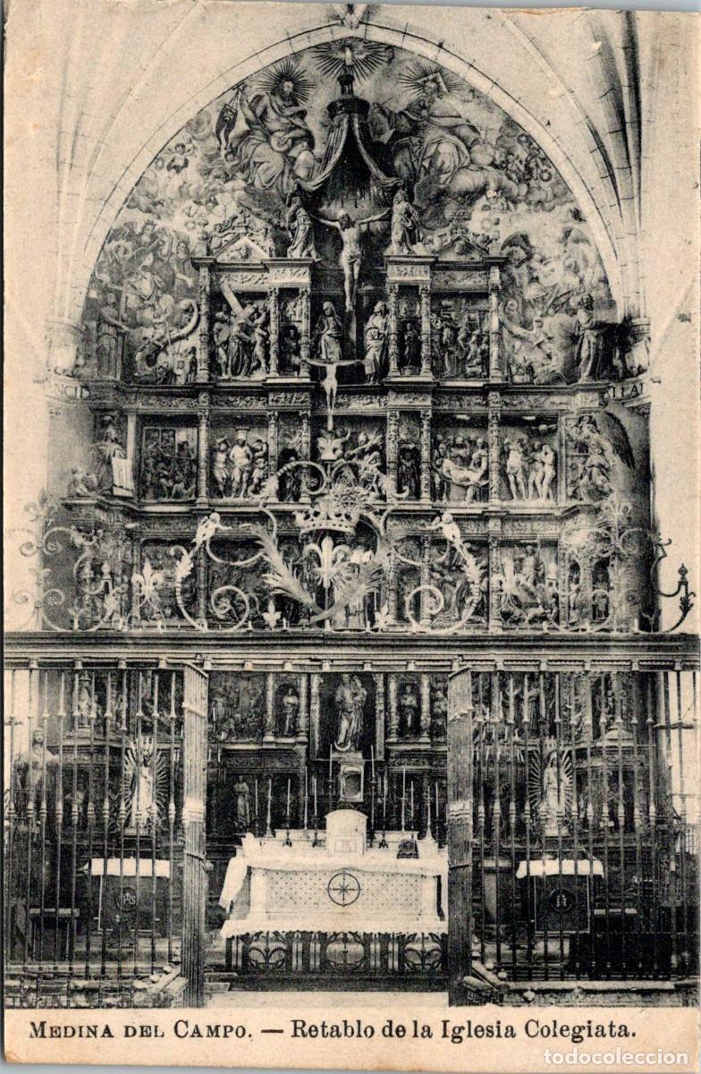 Postales: Medina del Campo - Retablo de la Iglesia Colegiata - Casa Luis Saus - Ed. Ricardo Sendino - 139x93mm