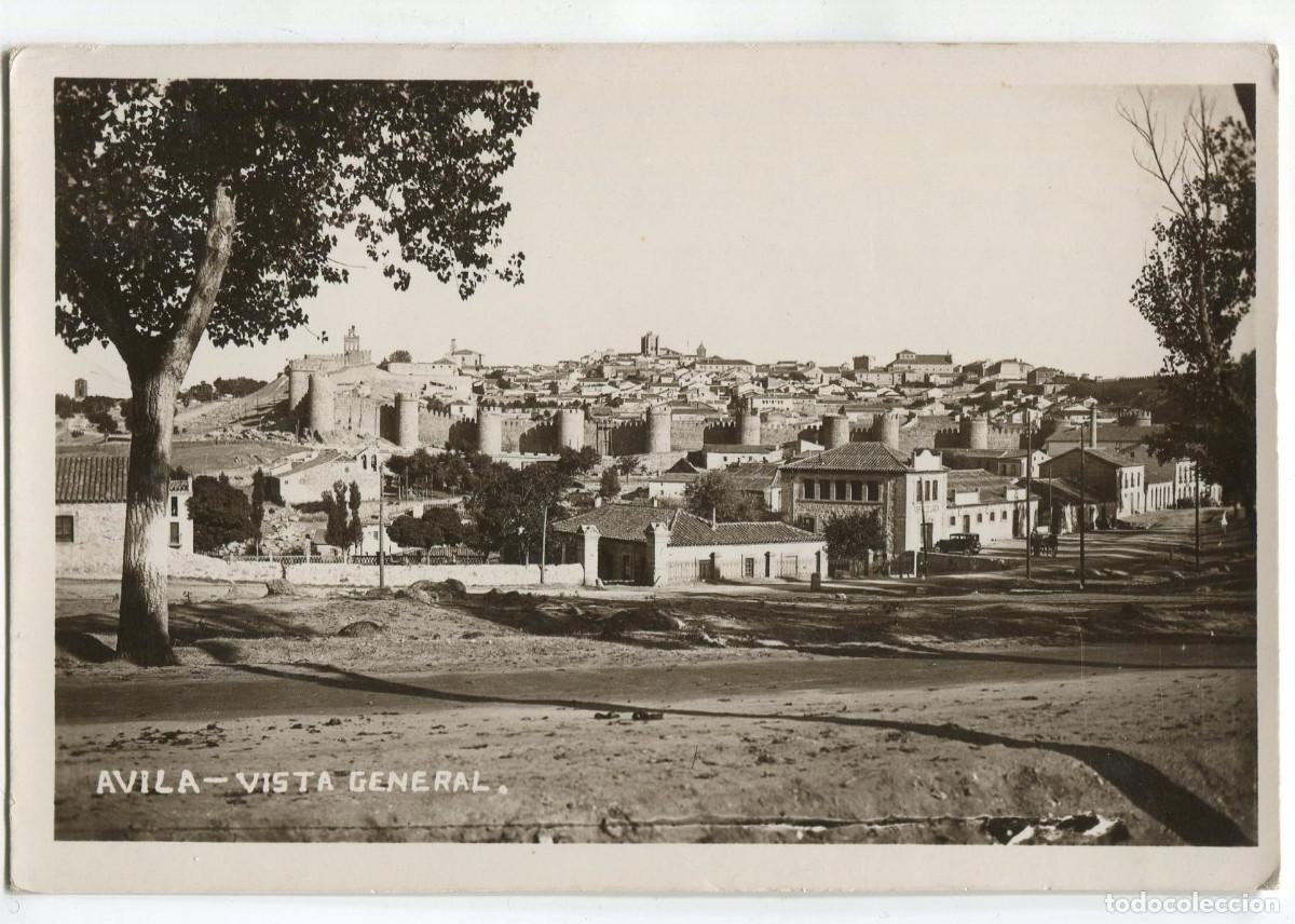 Postais: Postal de Avila. Vista General. Con sello de la Rep&uacute;blica. Tarjeta postal Regtor