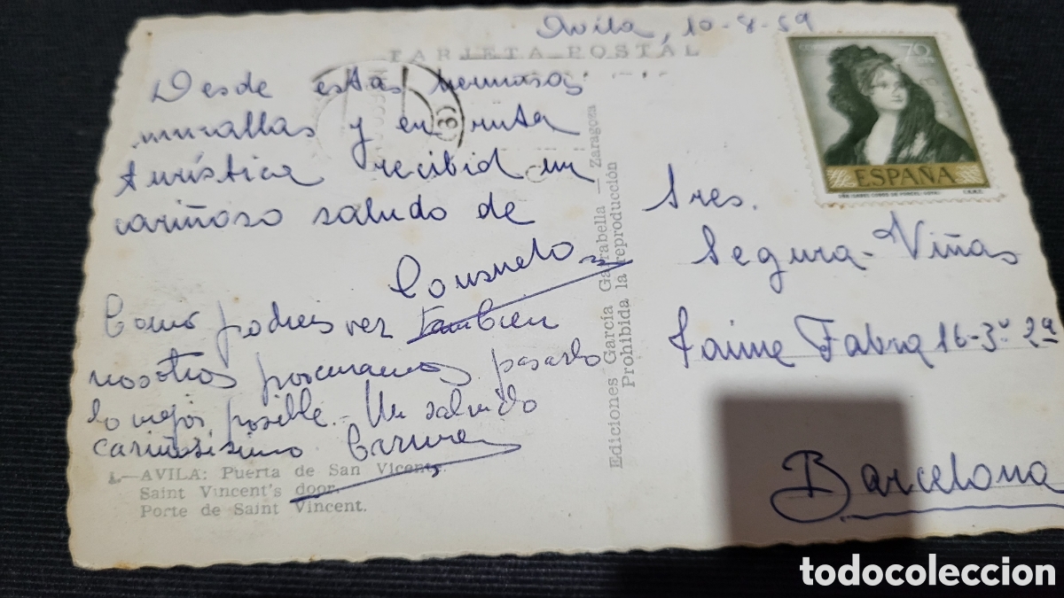 Postales: Tarjeta Postal usada &Aacute;vila - Foto 2