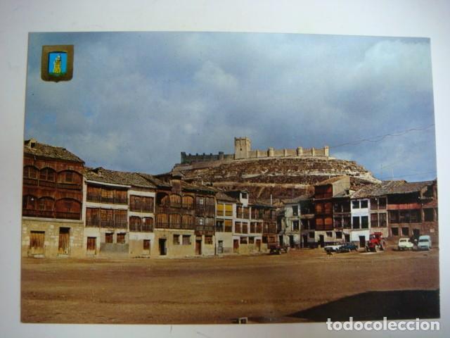 Postales: POSTAL A&Ntilde;OS 1950-60 DE PE&Ntilde;AFIEL PLAZA DE TOROS Y CASTILLO-VALLADOLID-CAJ-3-SOB-N&ordm;-16