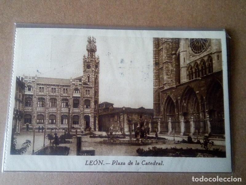 Postales: LEON , POSTAL ANTIGUA ANIMADA , BLANCO Y NEGRO, - Foto 2