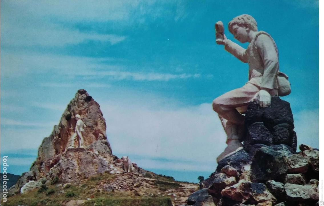 Postcards: Ameyugo (Burgos) 566 Monumento al pastor. Usada. Color