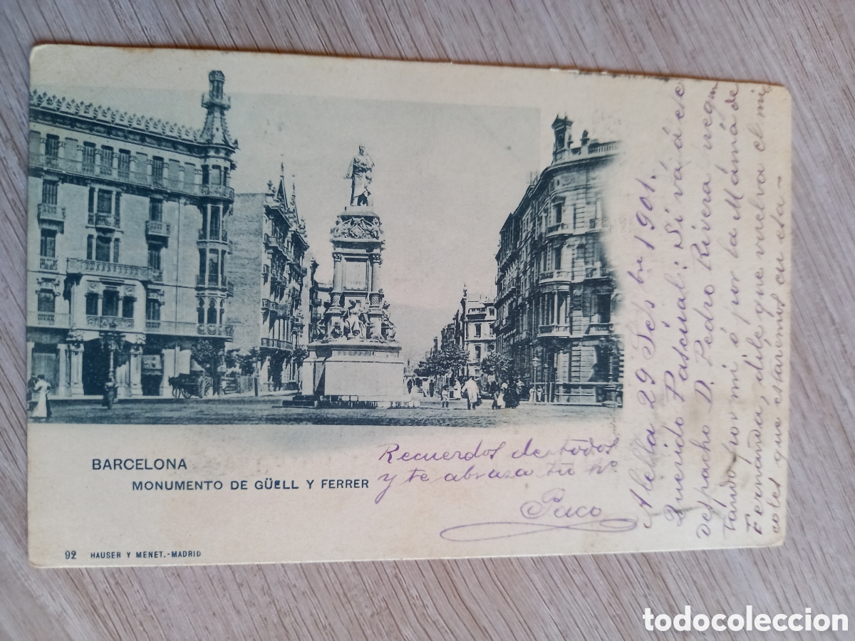 Postales: ANTIGUO POSTAL SEGOVIA MONUMENTO DE G&Uuml;ELL - Foto 1