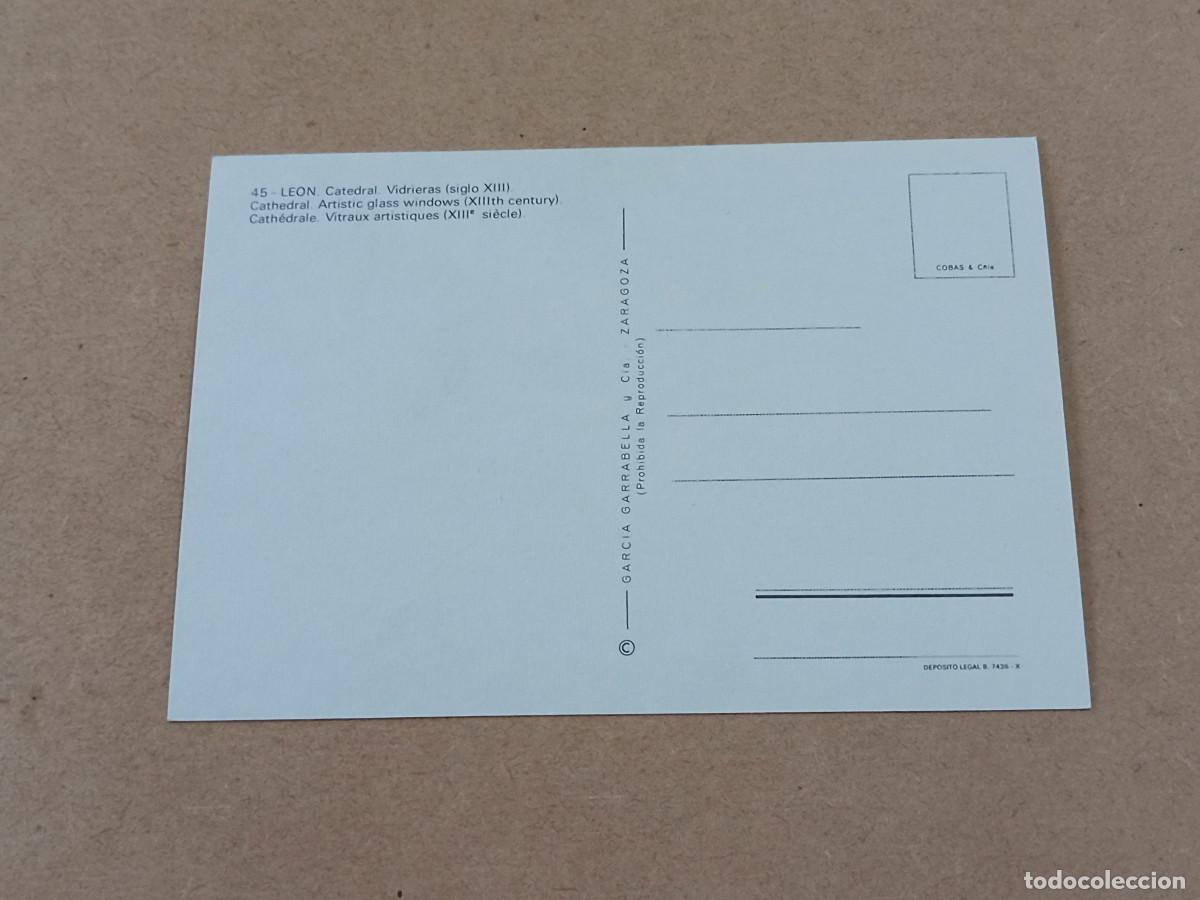 Postales: LE&Oacute;N - POSTAL LE&Oacute;N - CATEDRAL - VIDRIERAS - Foto 2