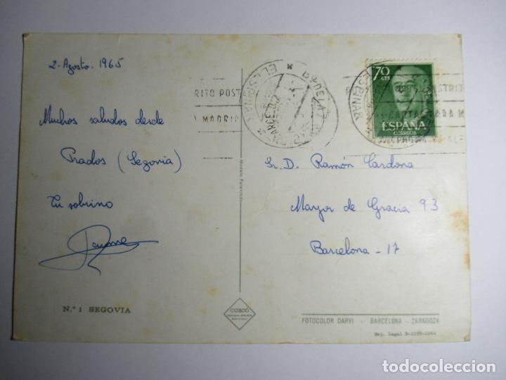 Postales: Segovia - Cusco n&ordm; 1 - Circulada en 1965 - Foto 2