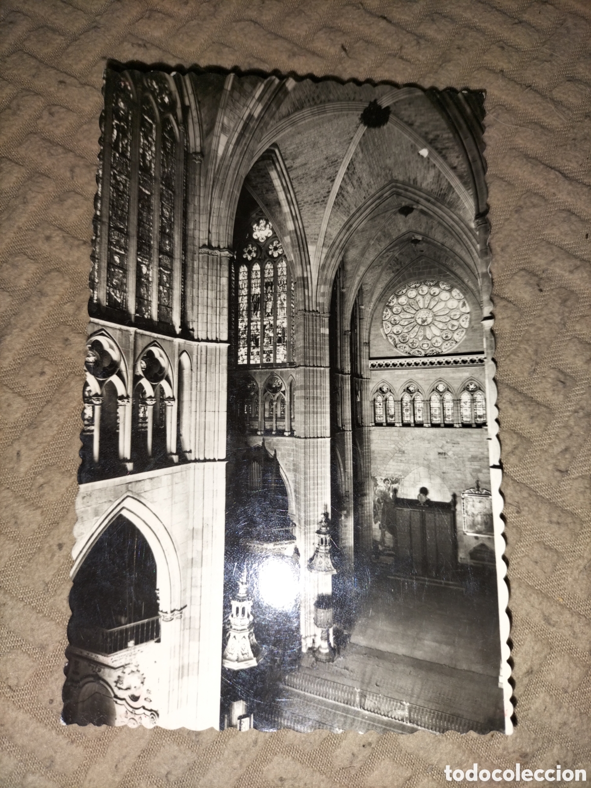 Postales: Antigua postal de la catedral de leon - Foto 1