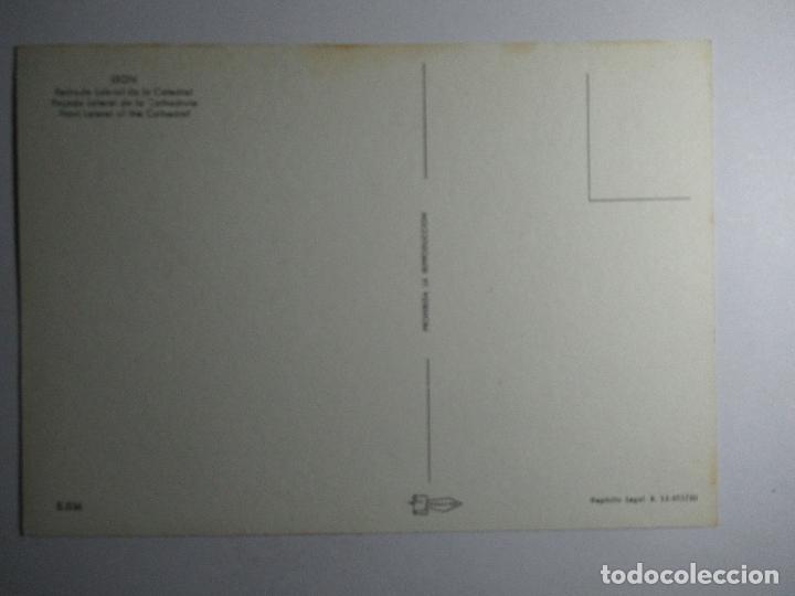 Postales: Le&oacute;n - Fachada lateral de la Catedral - Foto 2