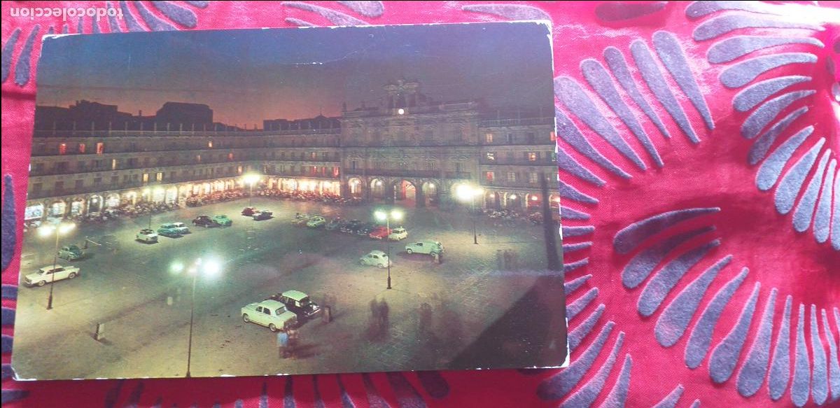 Postales: SALAMANCA-RV-150X105mm-POSTAL CIRCULADA-N&ordm;19-PLAZA MAYOR DE NOCHE
