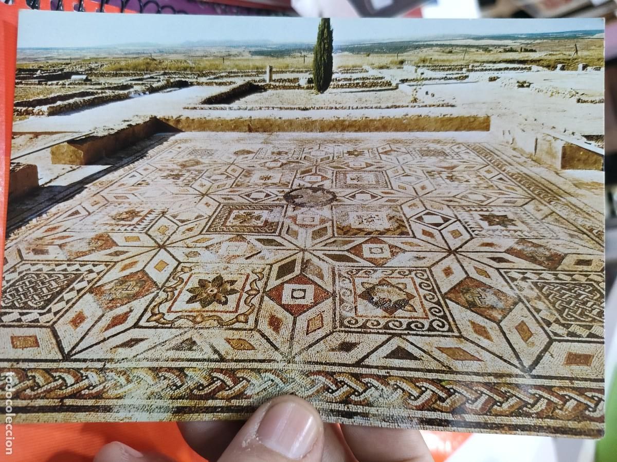 Cartes Postales: Postal CIUDAD ROMANA DE CUNIA N 1 MOSAICO DEL TRICLINIO DE LA CASA N 1 Excma.Diputacion Provincial