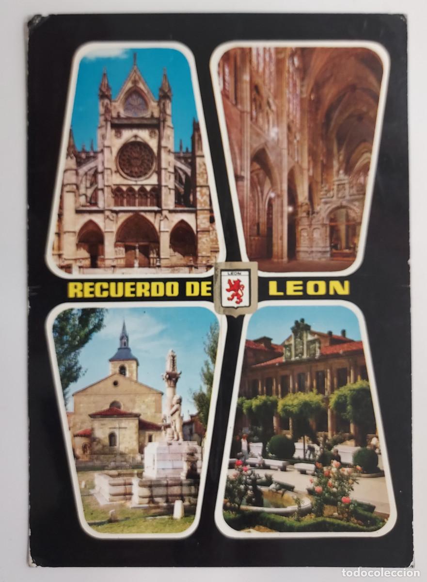 Postales: POSTAL LE&Oacute;N. RECUERDO DE L&Eacute;ON. 1966. ESCRITA - Foto 1