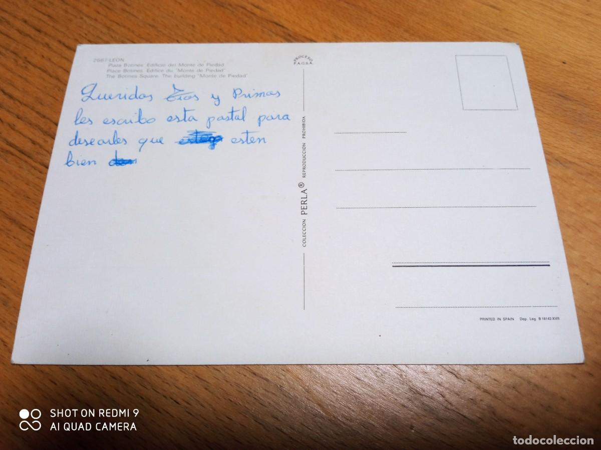 Postales: Leon Plaza Botines Edificio monte de piedad a&ntilde;o 1970 - Foto 2