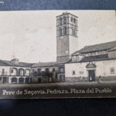 Postales: POSTAL ORIGINAL PROV. DE SEGOVIA, PEDRAZA, PLAZA DEL PUEBLO AÑOS 30. LEER DESCRIPCIÓN