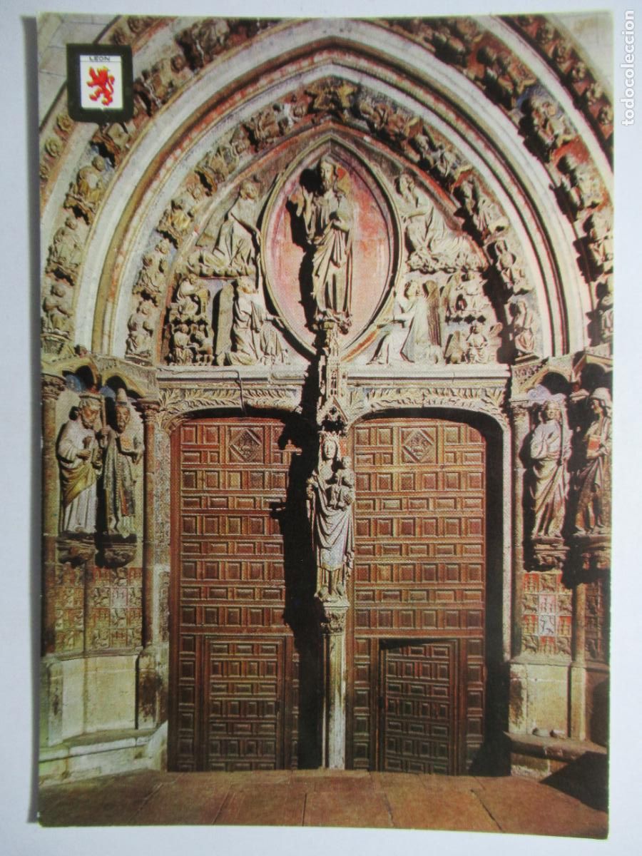 Postales: Le&oacute;n - Catedral. Portada del Dado - Foto 1
