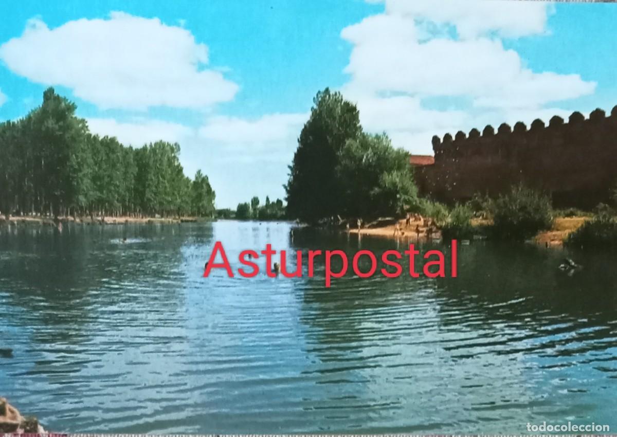 Postales: Postal de Le&oacute;n , Mansilla de las mulas, rio Esla - Foto 1