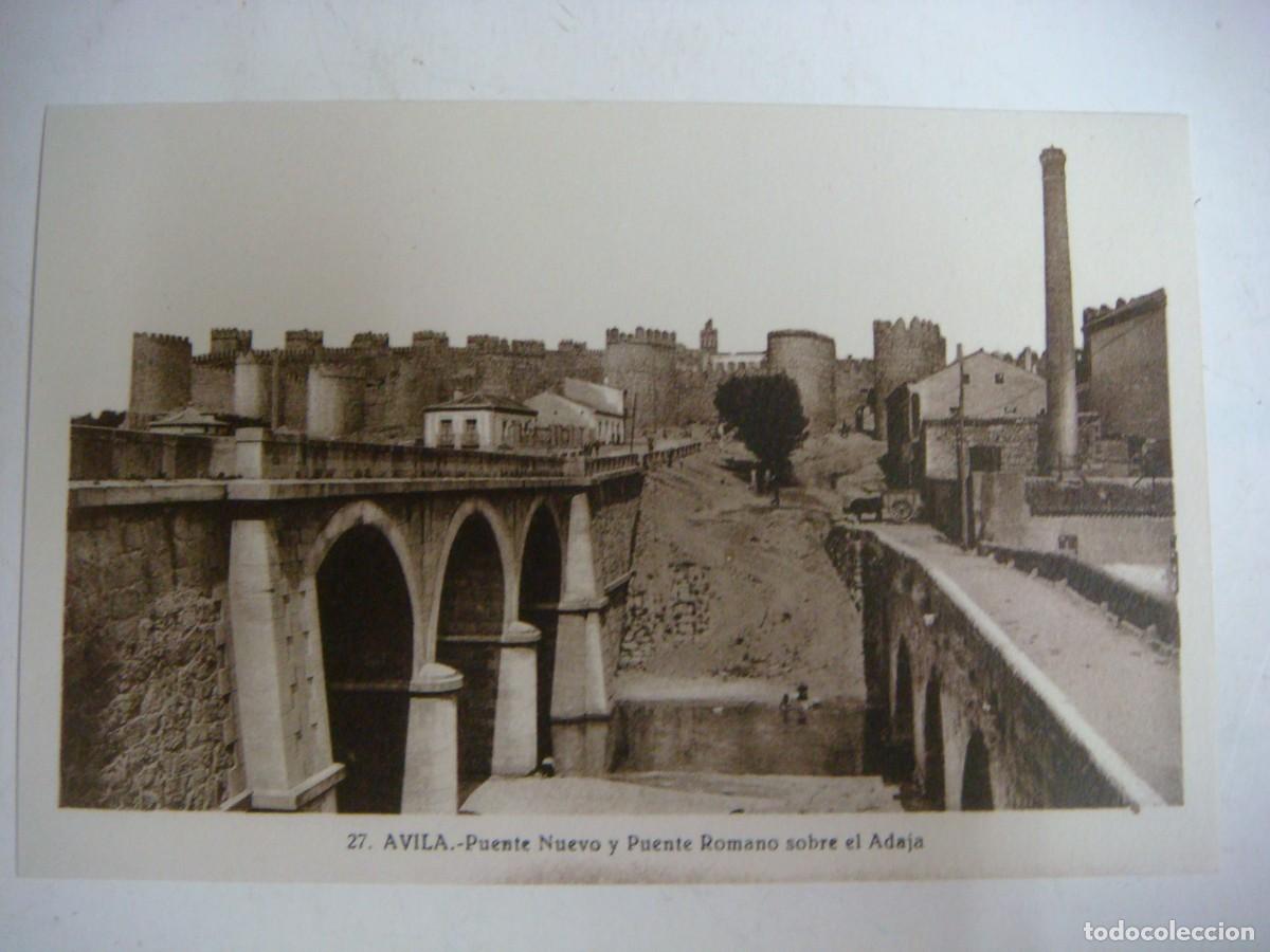 Postkarten: POSTAL DE AVILA PUENTE NUEVO Y PUENTE ROMANO SOBRE EL ADAJA-CAJ-POS-N&ordm;4-SOB-N&ordm;-2