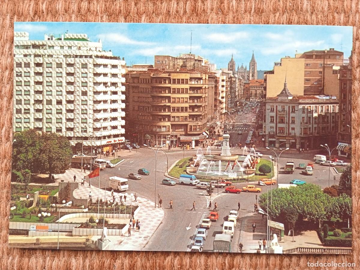 Postkarten: LEON - PLAZA DE GUZMAN EL BUENO - IMP. A.G. COBAS