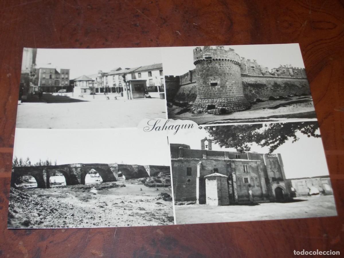 Postales: Sahag&uacute;n.- 16. Plaza General&iacute;simo. Castillos Condes Grajal. Puente Canto. Ermita Peregrina. 19-5-64 e