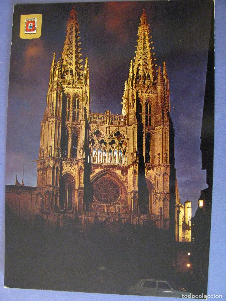 Postcards: POSTAL DE CATEDRAL. FACHADA PRINCIPAL. VISTA NOCTURNA. SUBIRATS CASANOVAS.