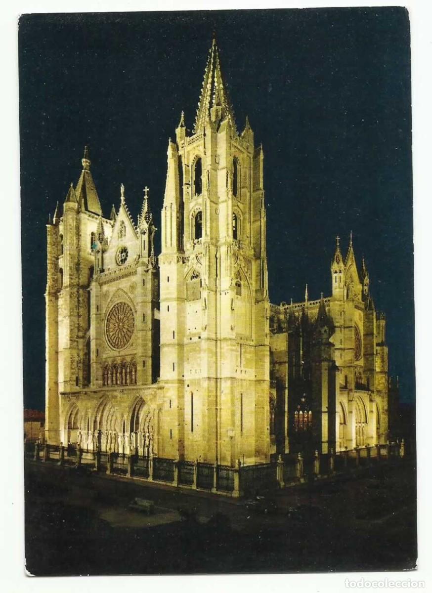 Postales: Postal 2010 de Le&oacute;n: Catedral en 1951 - Foto 1