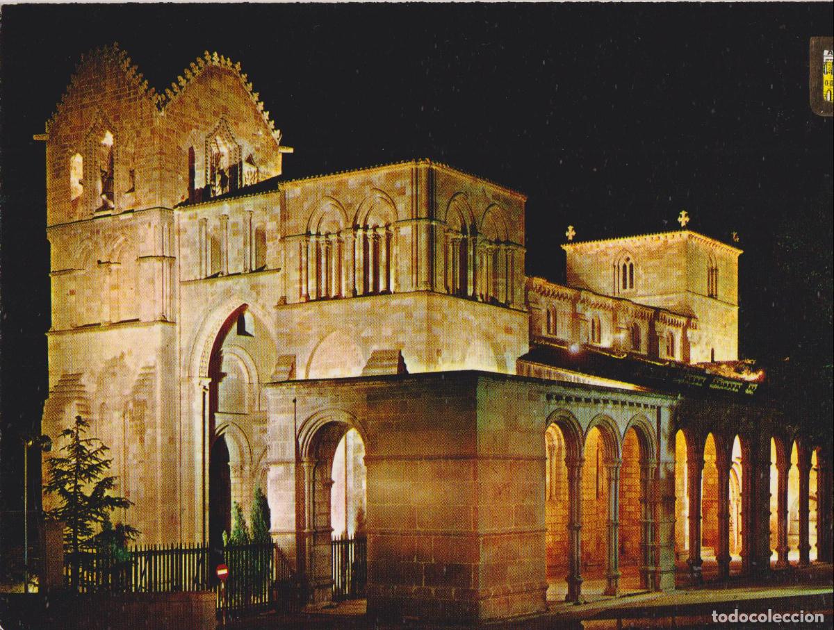 Postales: AVILA, BAS&Iacute;LICA DE SAN VICENTE. NOCTURNA - ESCUDO DE ORO N&ordm;21 - S/C