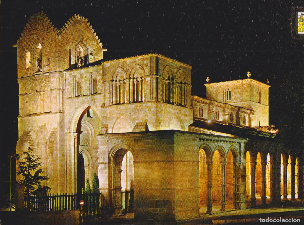 Postales: AVILA, BAS&Iacute;LICA DE SAN VICENTE. NOCTURNA - ESCUDO DE ORO N&ordm;21 - S/C