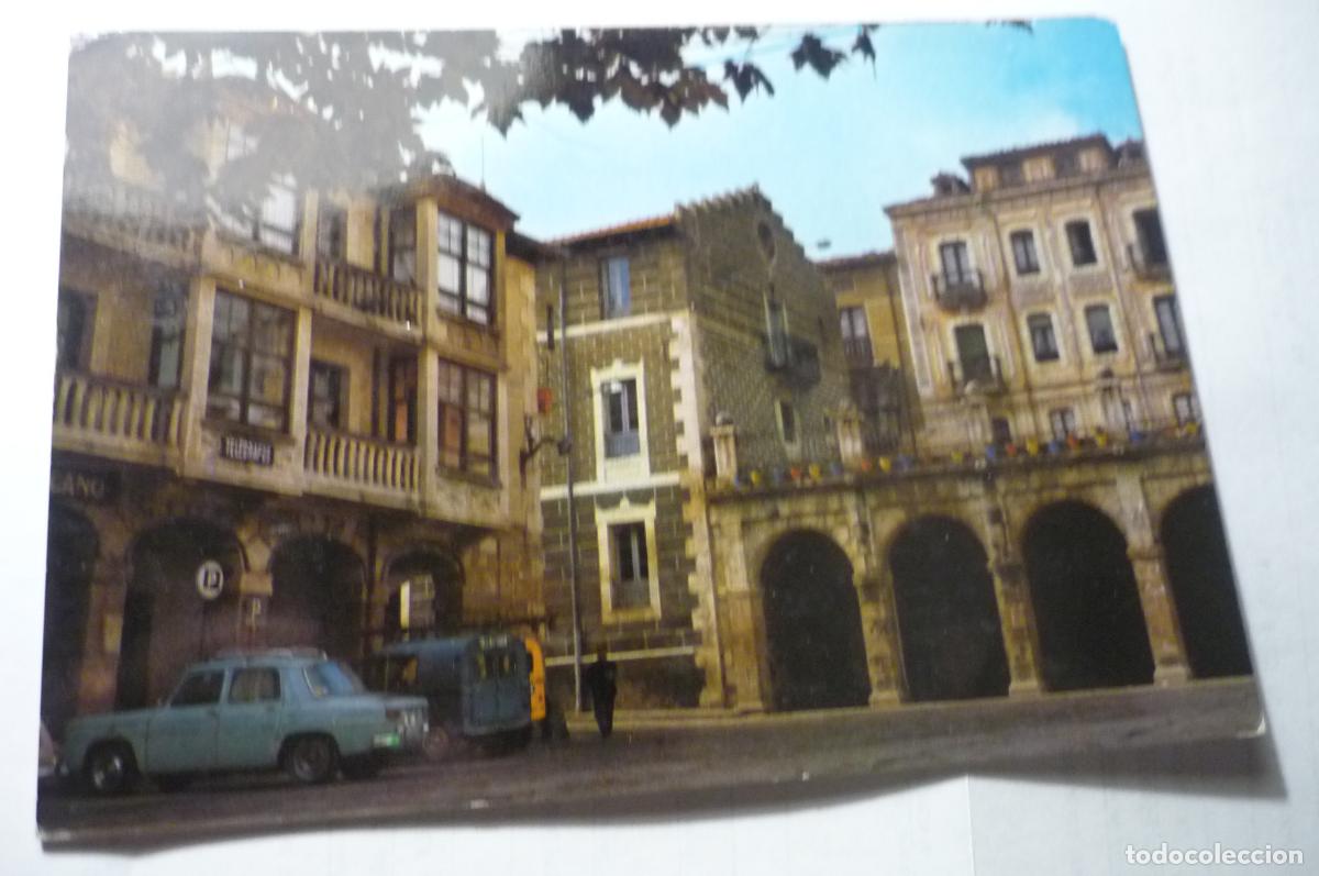 Postales: postal medina de pomar- pl.juan f.bustamante coches escrita