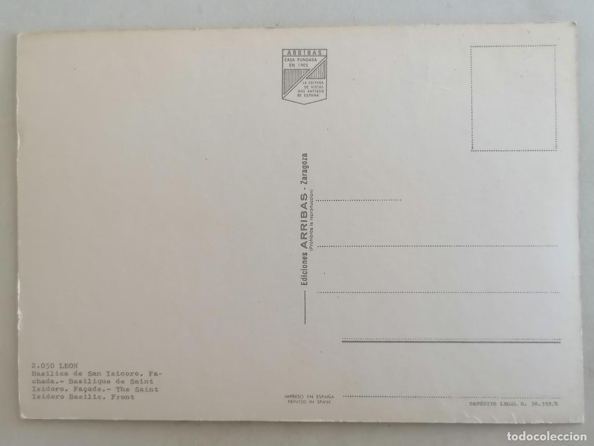 Postales: POSTAL LEON, BASILICA DE SAN ISIDORO - Foto 2