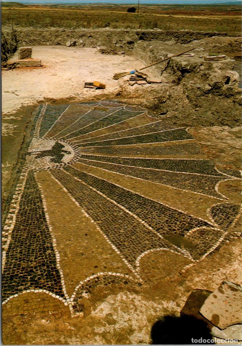 Postkarten: Ciudad Romana de Clunia - Mosaico del &aacute;guila - Termas p&uacute;blicas - Diputaci&oacute;n 17 - 149x104mm