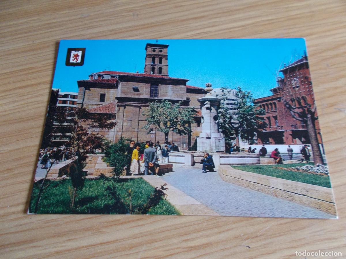 Postcards: LEON --PLAZA DE SAN MARCELO. VISTA PARCIAL