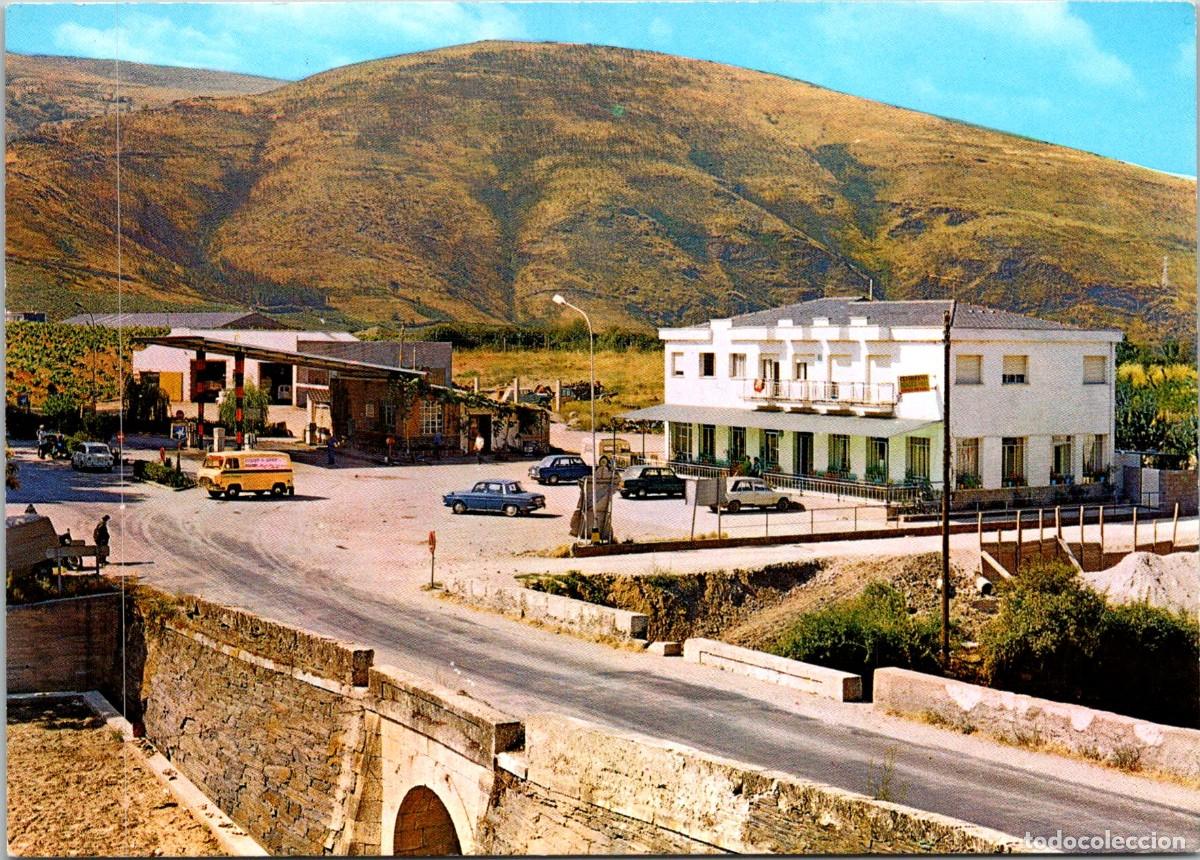 Postcards: Puente de Domingo Fl&oacute;rez (Le&oacute;n)-Restaurante M&eacute;ndez-Vigo-Fama 4205-149x106mm-Gasolinera-Pub. Michelin