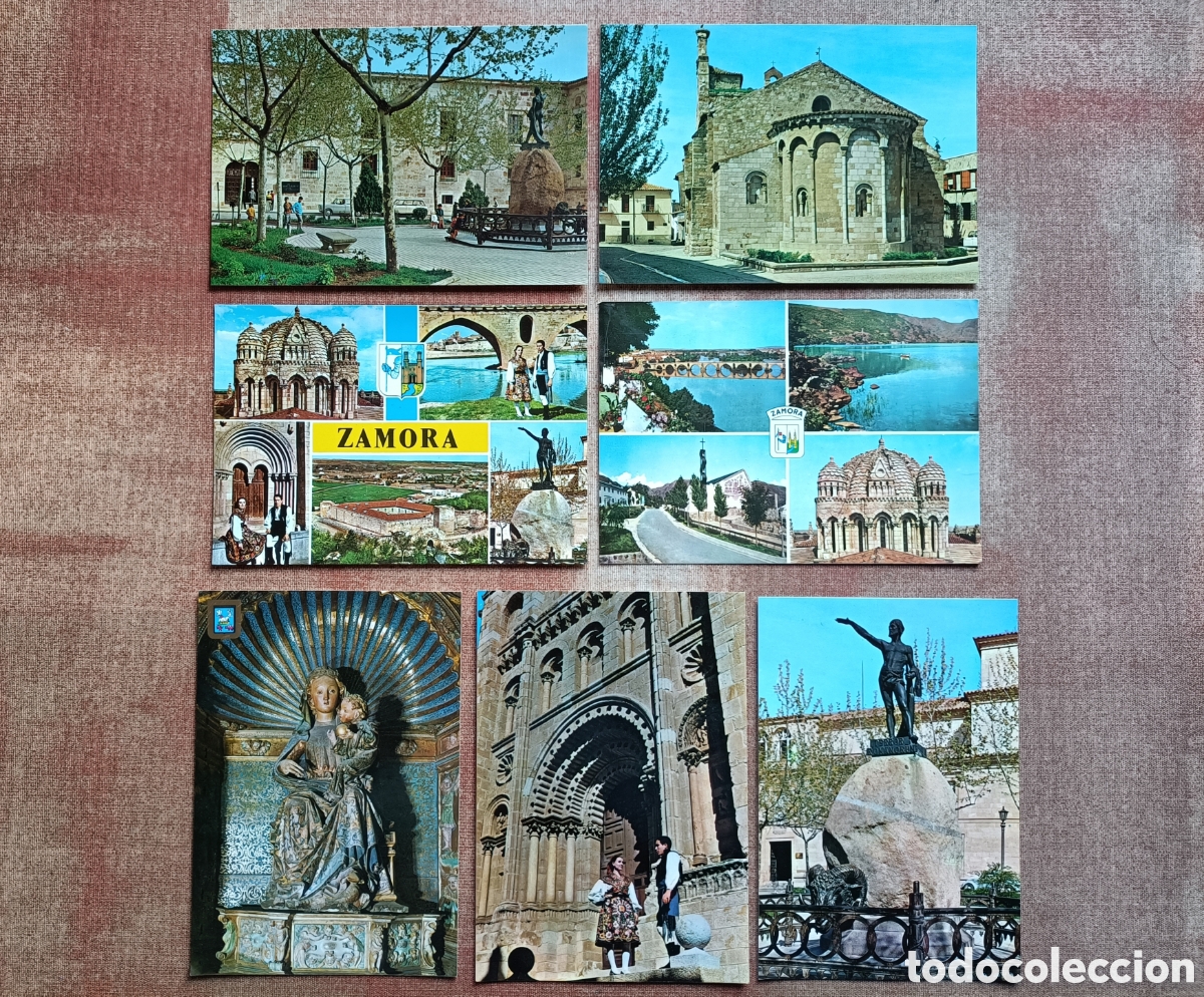 Postales: Lote 7 postales de Zamora - Foto 1