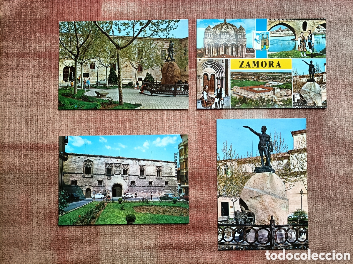 Postales: Lote 4 postales de Zamora - Foto 1