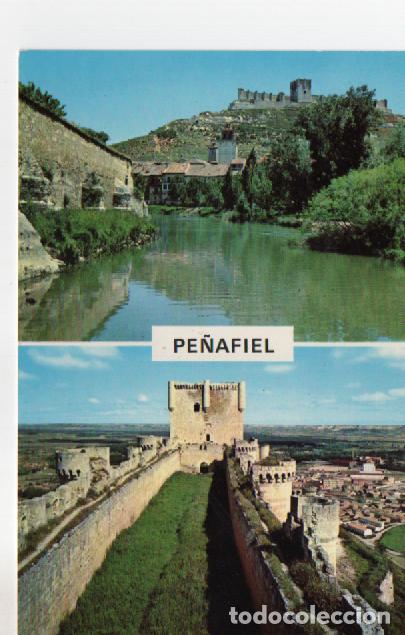 Postales: POSTAL RIO NDURATON Y CASTILLO-PE&Ntilde;AFIEL-VALLADOLID