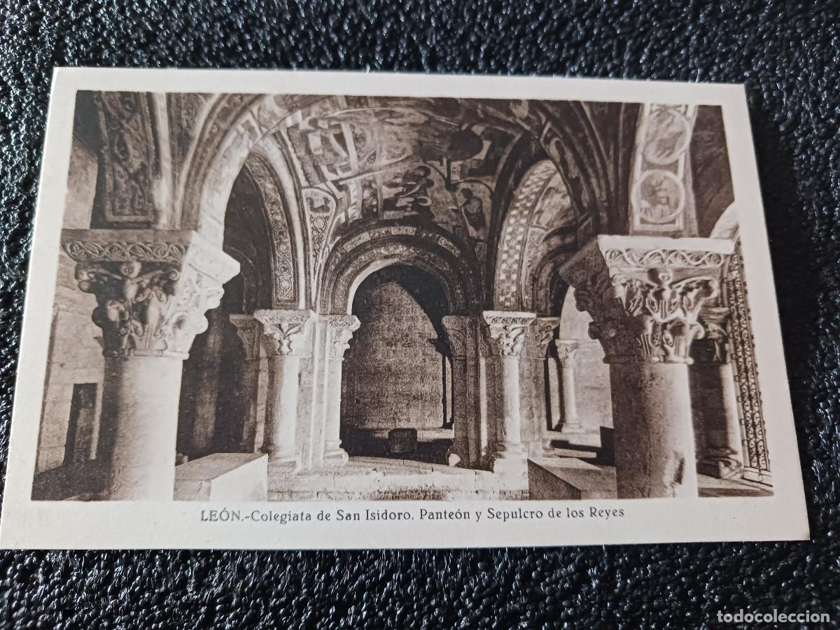 Postales: 53 leon colegiata de san isidoro, panteon y sepulcro de los reyes, ed. almirall, clixe roisin