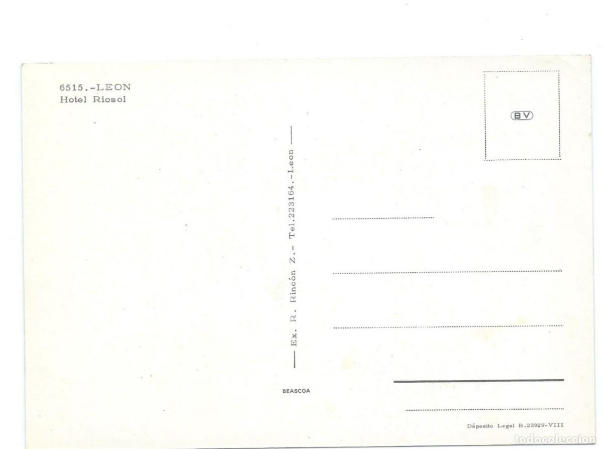Postales: &rdquo; HOTEL RIOSOL &rdquo;.- LEON - Foto 2