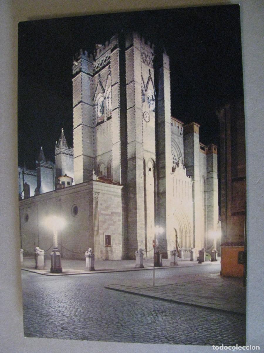 Postales: POSTAL DE AVILA. VISTA NOCTURNA DE LA CATEDRAL. GARCIA GARRABELLA.