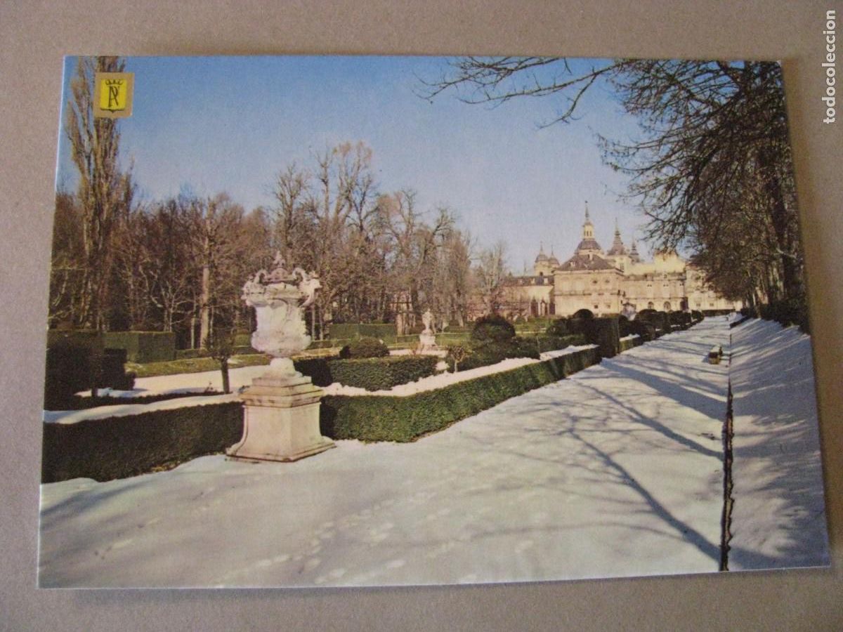 Postales: POSTAL DE LA GRANJA DE SAN ILDEFONSO. PARTERRE DE LA FAMA. ESCUDO DE ORO.