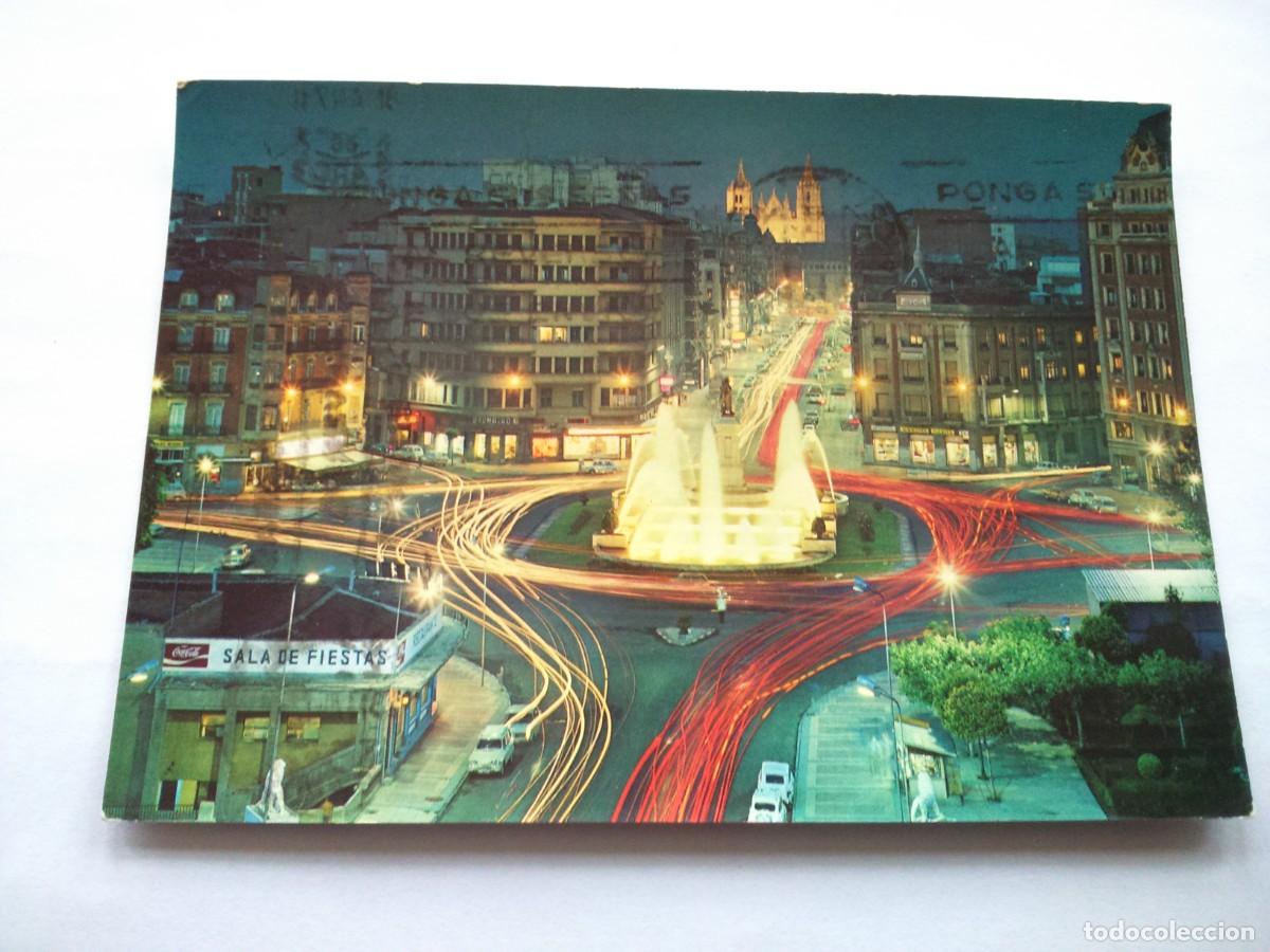 Postales: POSTAL -- LEON - PLAZA DE GUZMAN -- USADA -- - Foto 1